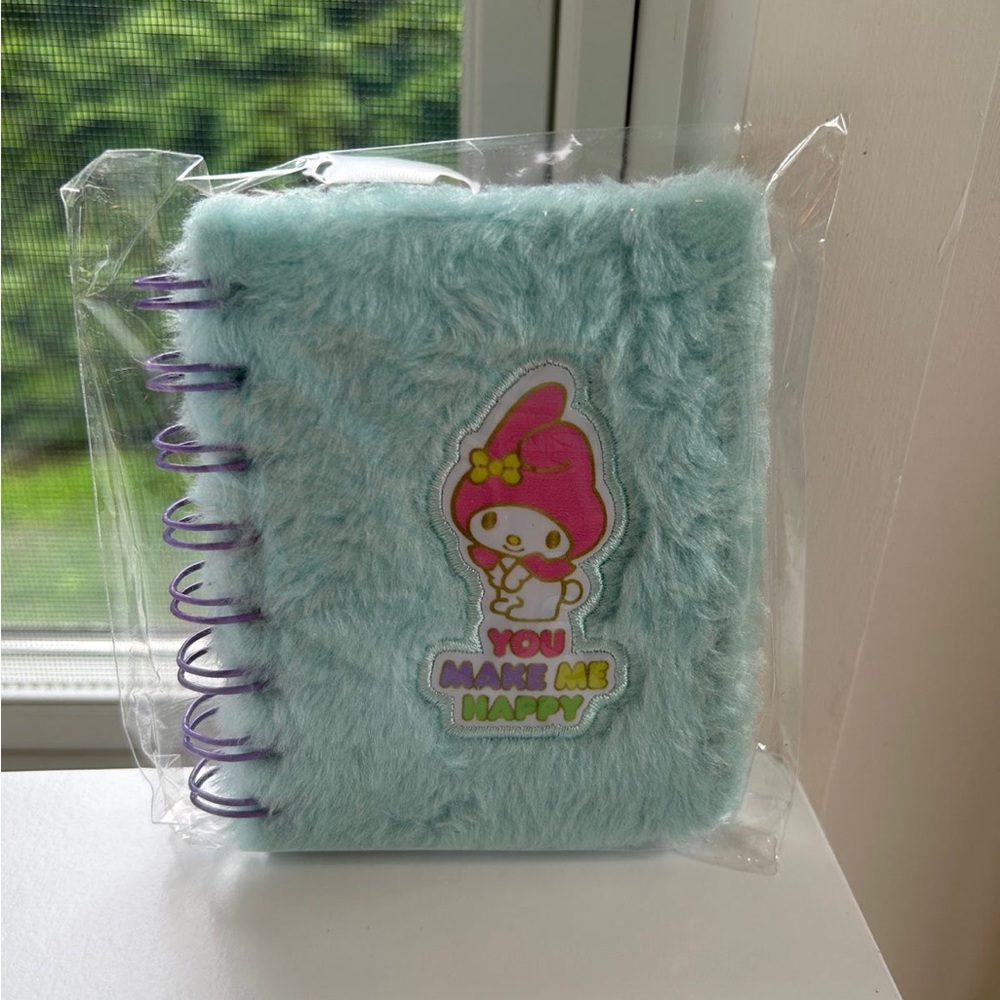 NWT my melody mini fuzzy notebook